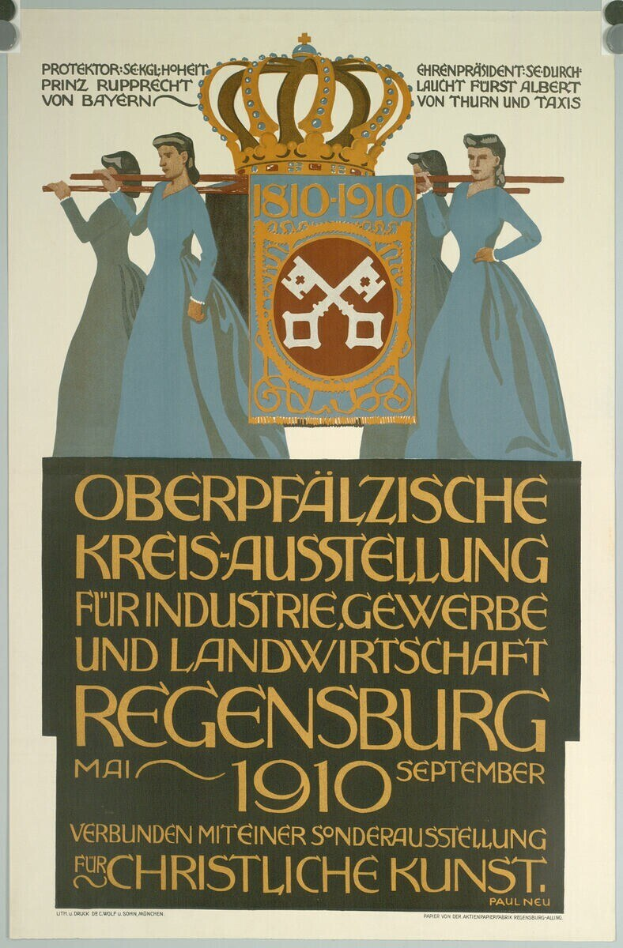 Plakat zur deutschen Revolution von 1910, das eine Gruppe von Menschen und eine Krone zeigt und Text enthält, der Details zum Ereignis bereitstellt.