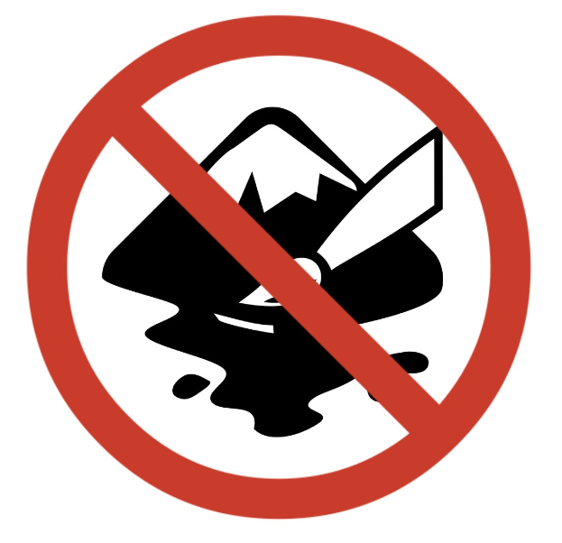 Rotes und weißes Verbotsschild mit einem Messer, das den Eintritt mit Messern in den Bereich verbietet.