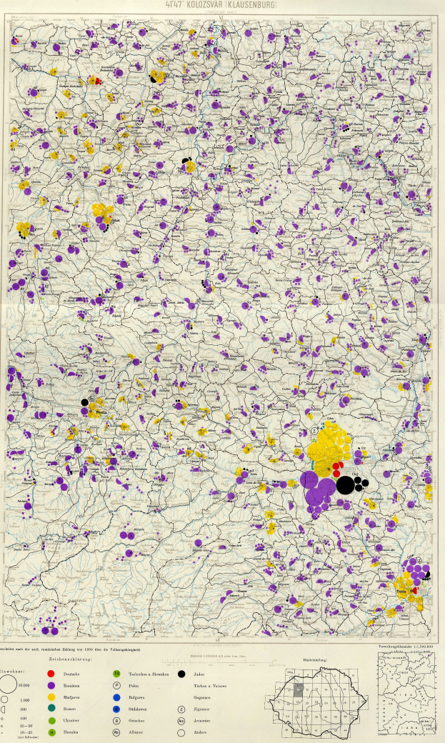 Eine Deutschlandkarte mit farbigen Punkten und Text, der die Bevölkerungsdichte angibt, mit verschiedenen Farben für unterschiedliche Dichten.