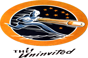 Ein Plakat mit einer Person in einem Raumanzug, die eine leuchtend gelbe Rakete hält, mit der schwarzen Schrift "Die Unerwarteten" unten, vor einem tiefblauen Hintergrund.